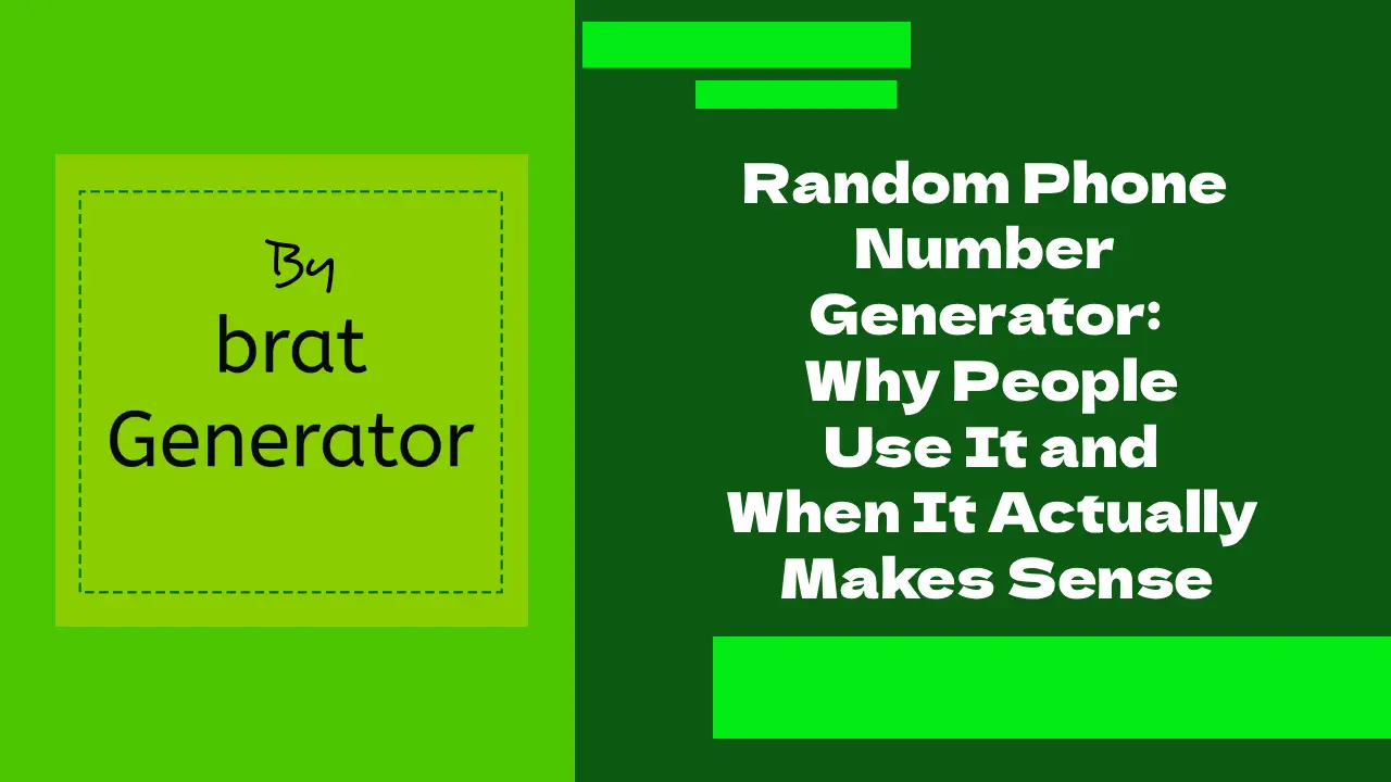 Random Phone Number Generator [2026] Get Numbers Easily Free
